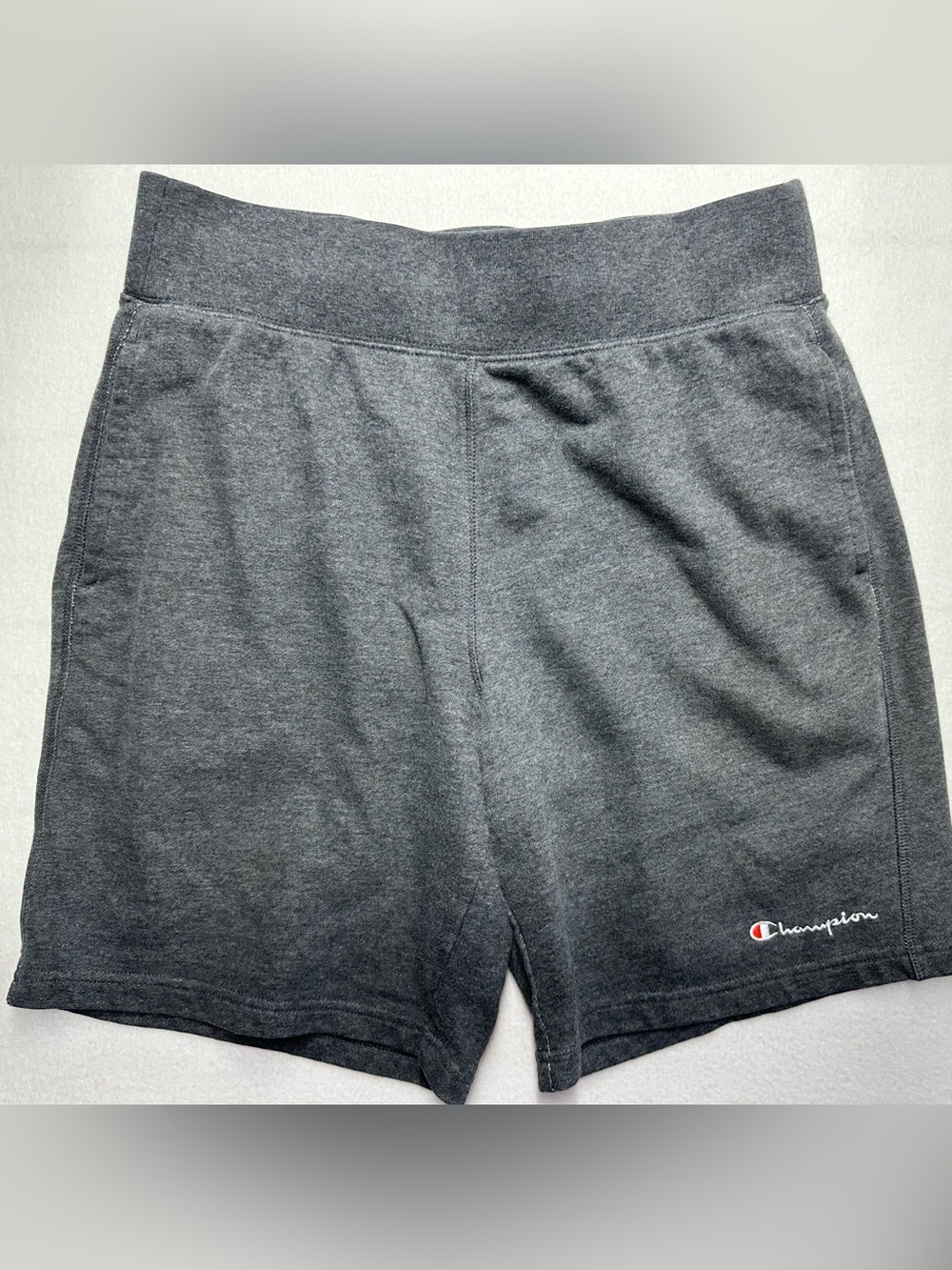 Champion Men's Medium Dark Gray Heavyweight Athletic Shorts Embroidered Logo